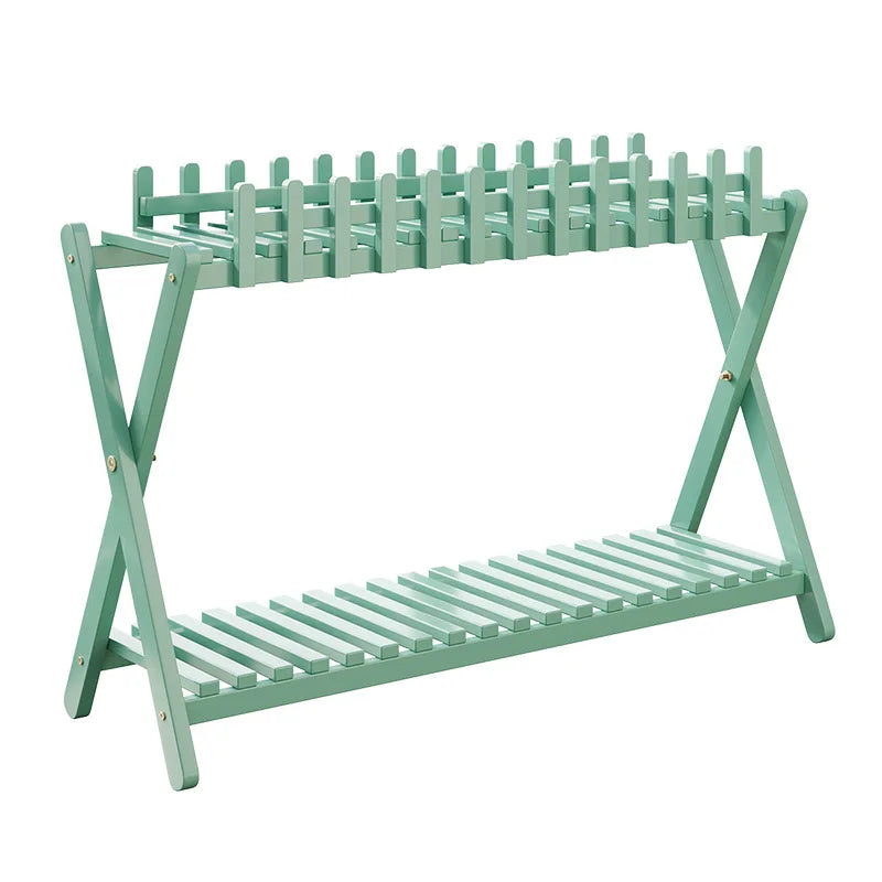 EcoTrellis | Bamboo VerdeShelf plantenstandaard met twee niveaus en latwerk