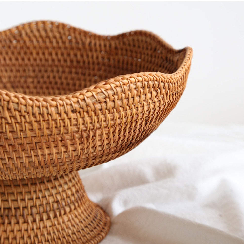 BohoBowl | Rustiek Rotan Fruitmanden Decoratieve Opbergkommen