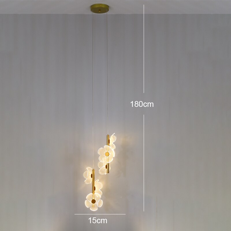 ChicFloret | Luxe Acryl Bloem Hanglamp - LED Opknoping Inrichting voor Woonkamer & Slaapkamer Decor