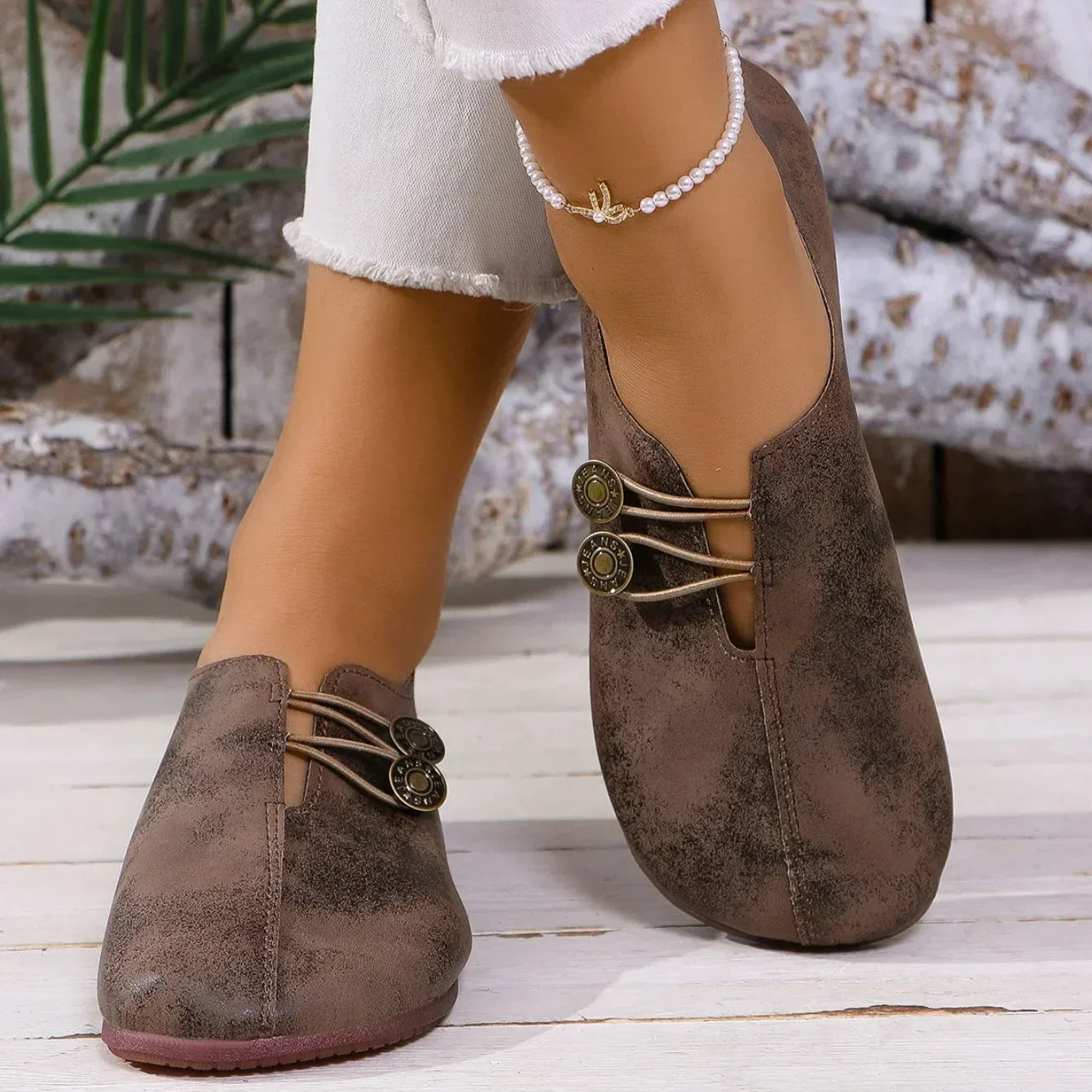 Evania | Dames Suède Instappers – Chique Comfortabele Platte Schoenen voor Casual Draagmomenten