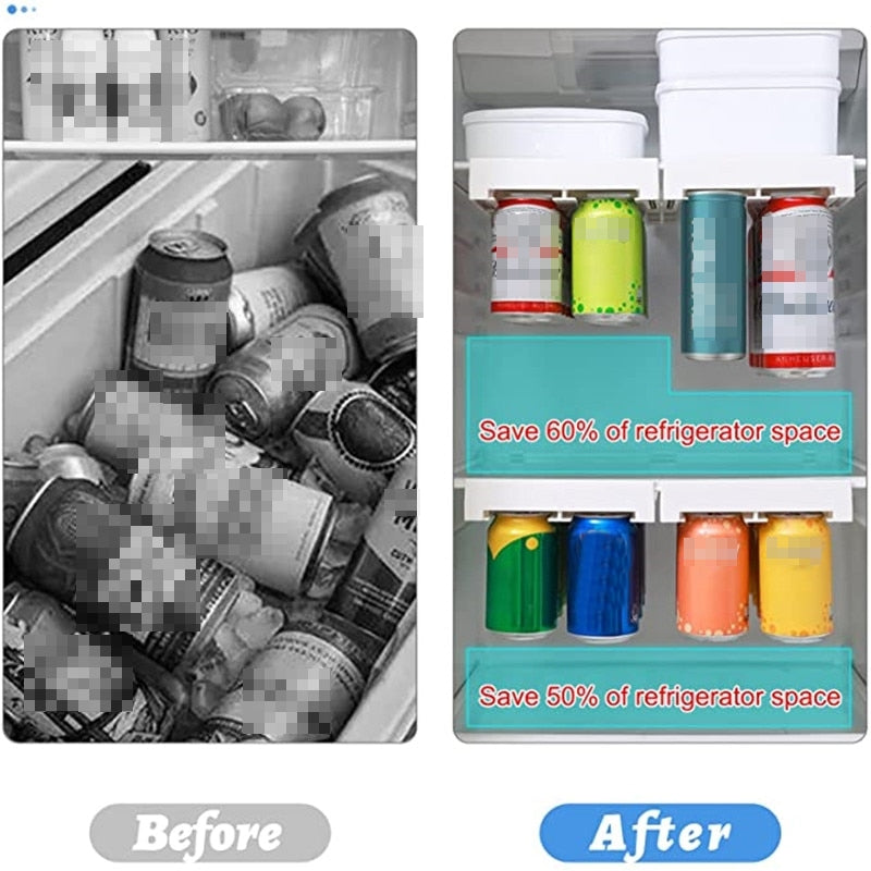 SipStack | Uitschuifbare drankhouder voor in de koelkast – Ruimtebesparend drankrek voor blikjes