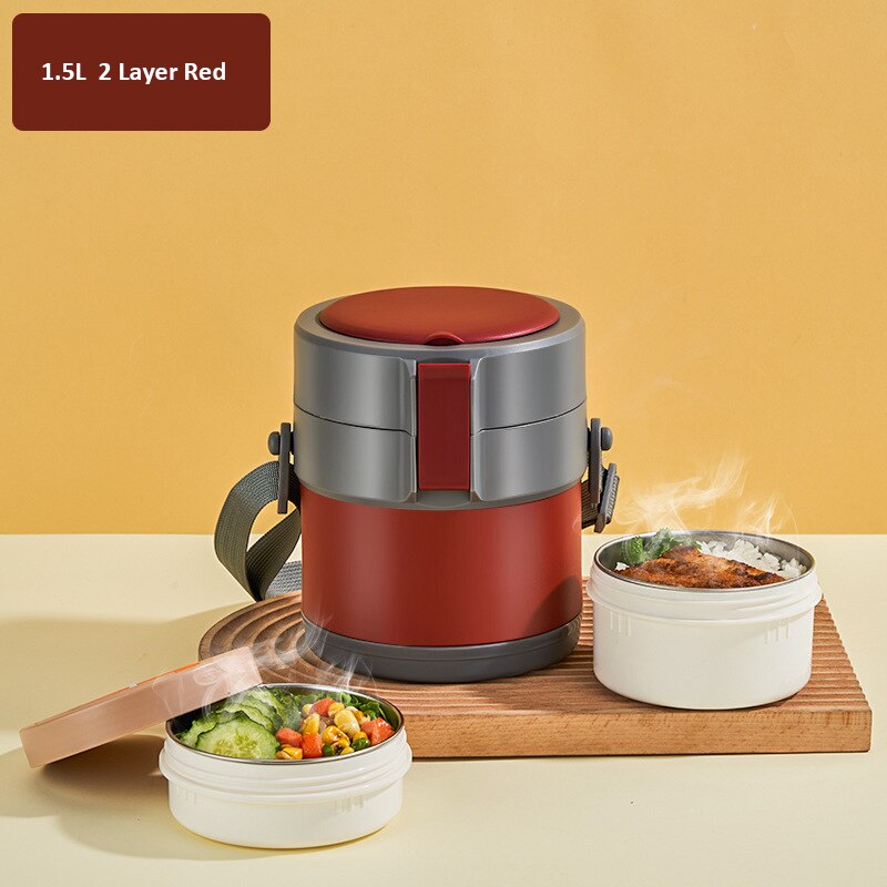 EcoBite | Roestvrijstalen lunchbox – Lekvrije, draagbare maaltijdcontainer