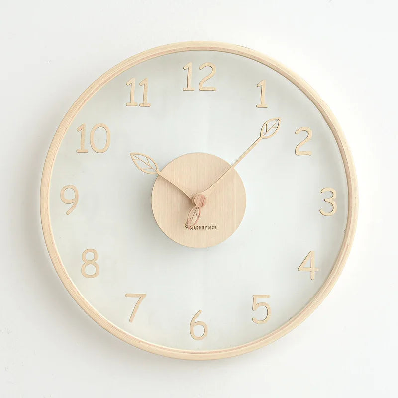 LucentDial | Transparante Glazen Wandklok - Stille Quartz Beweging, Modern Minimalistisch Woondecor