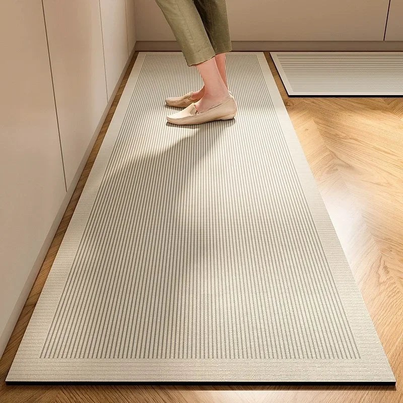 GripLuxe | Esthetische antislipkeukenmat - Absorberende, hoogwaardige vloermat in Japanse stijl