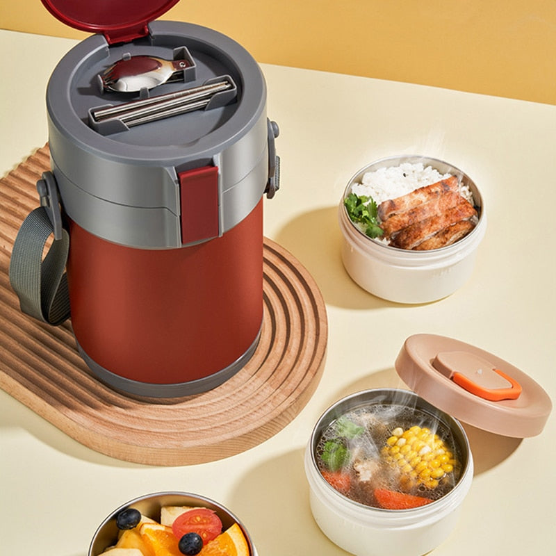 EcoBite | Roestvrijstalen lunchbox – Lekvrije, draagbare maaltijdcontainer