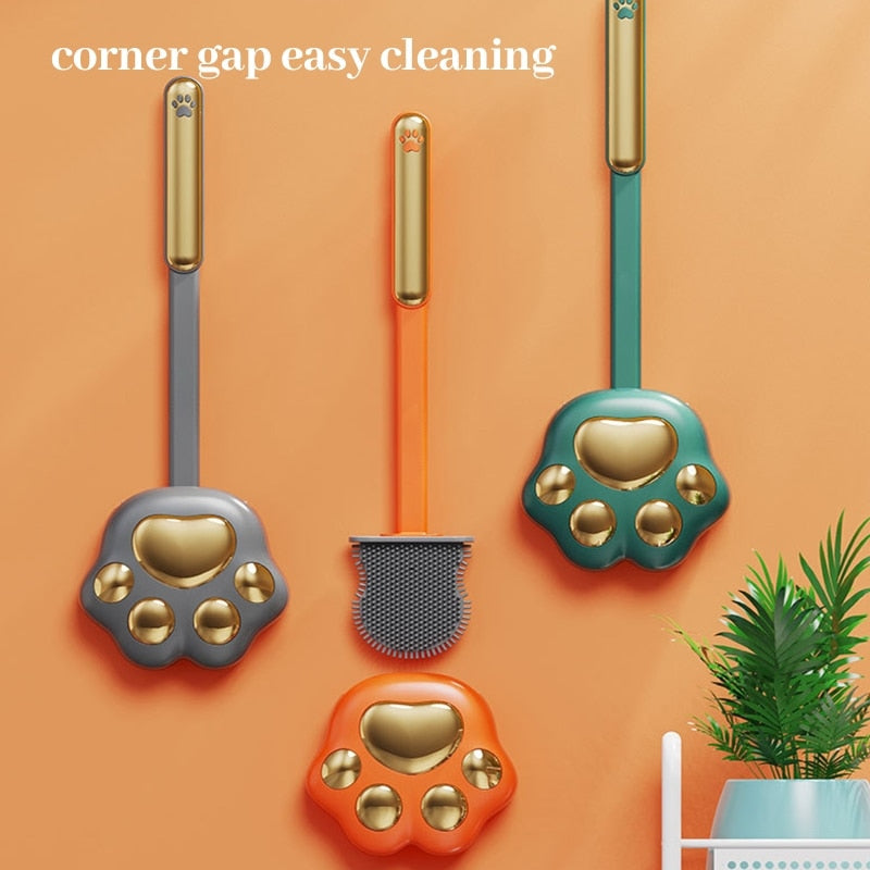 SoftPaw Scrub | Decoratieve kattenpoot toiletborstel