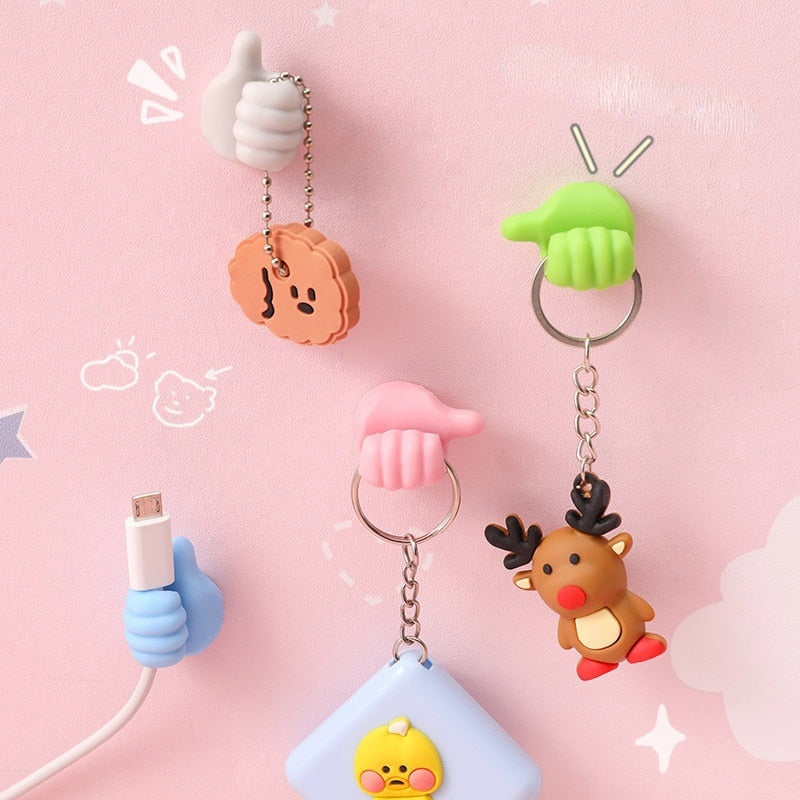 Thumbix | Mini Duimhaken - 20 stuks creatieve wandhaken voor kabels en kleine voorwerpen