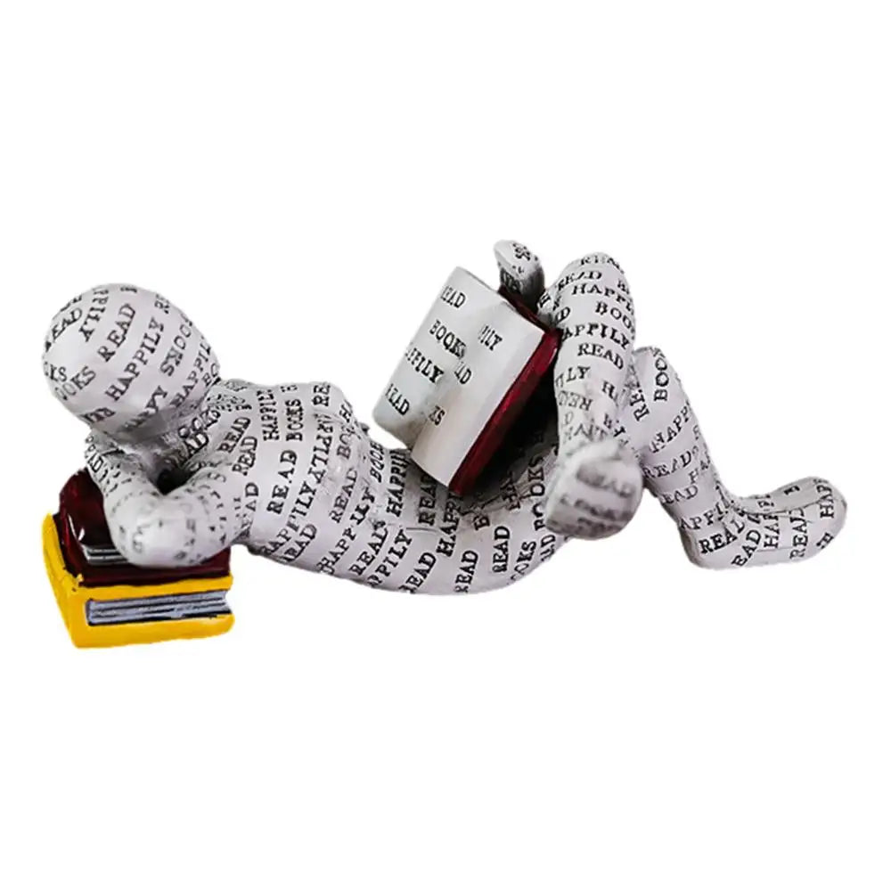 PageZen | Boekenwurm sculptuur – Artistieke decoratie voor thuis en op kantoor om te lezen en na te denken