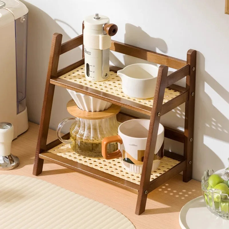 PureTier | Bamboe opbergrek – Multifunctioneel opbergrek voor in de keuken en op het bureau