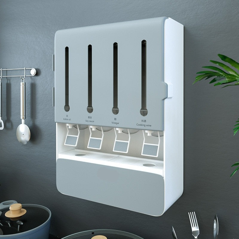 OilNest | Slimme keukenolie- en kruidendispenser – Compacte multifunctionele schenktuit