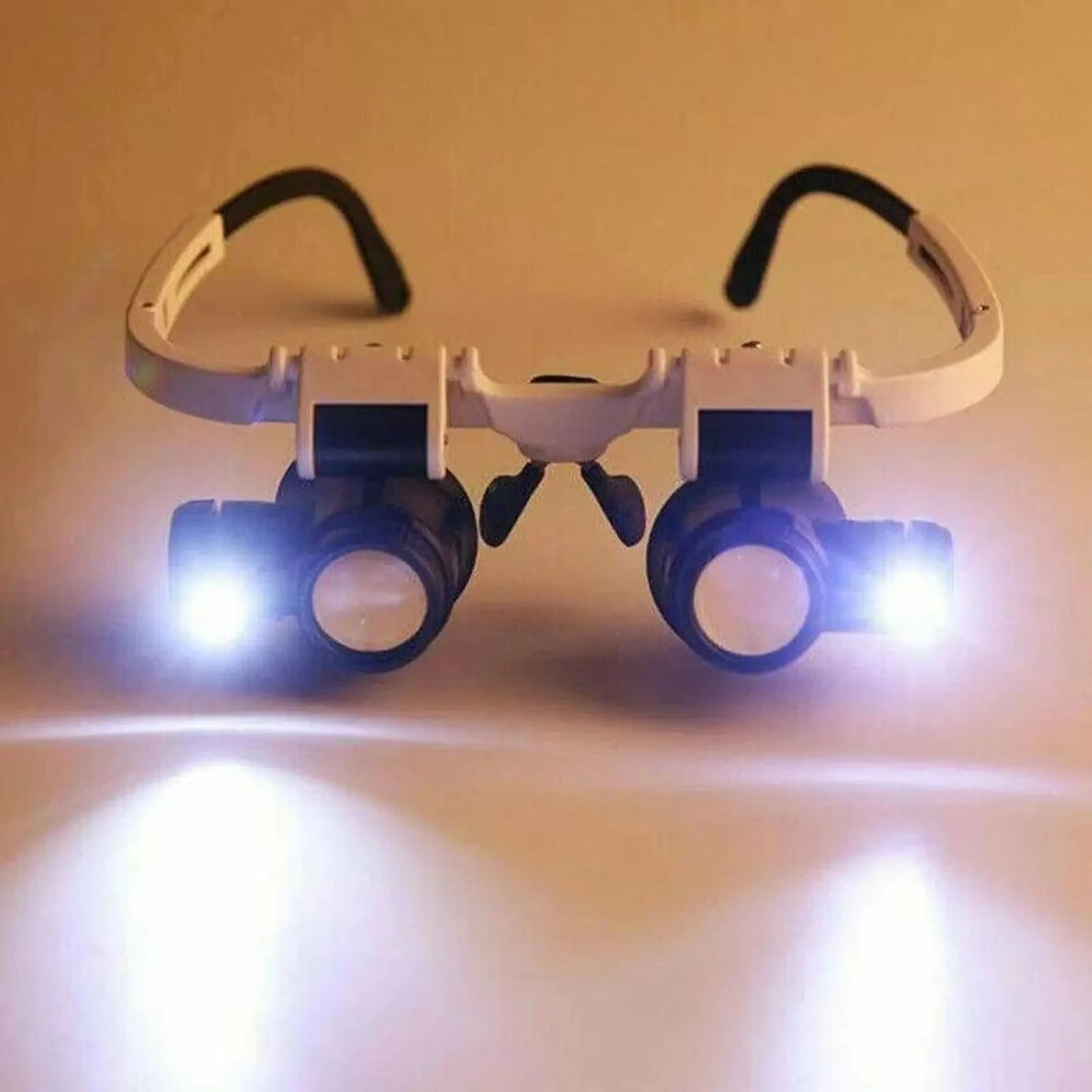 OptiBeam | LED-vergrootglas – Handsfree vergrootglas met verstelbare lens en LED-lampje voor knutselen en elektronica