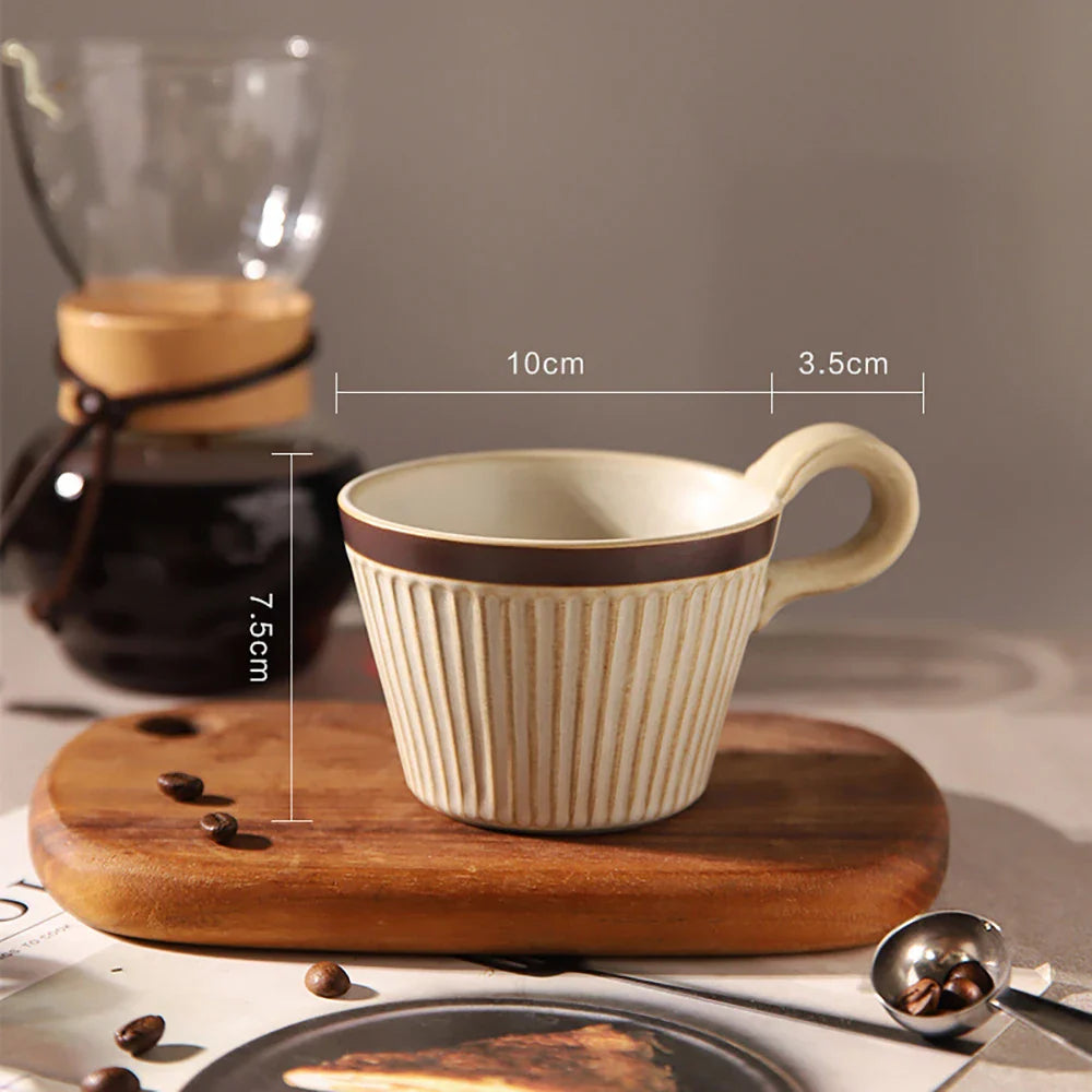 ElixirCup | Handgemaakte keramische rituele koffiekop – vintage stijl, rustieke mok voor je ochtendkoffie