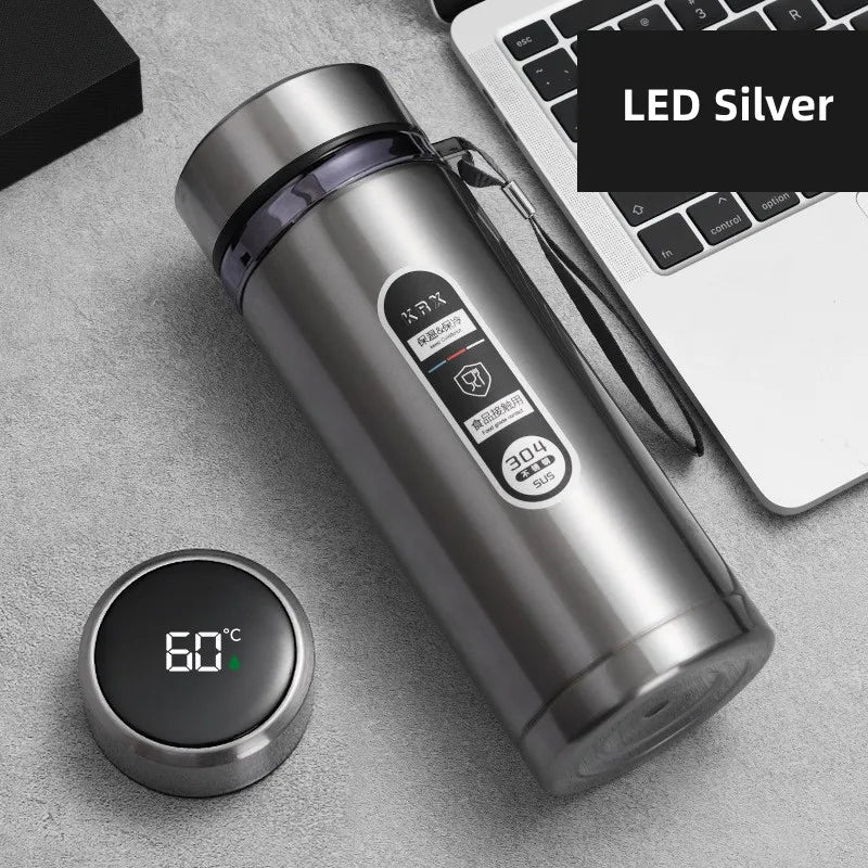 SipSmart | Roestvrijstalen thermosfles - vacuüm geïsoleerde waterfles met LED temperatuurweergave