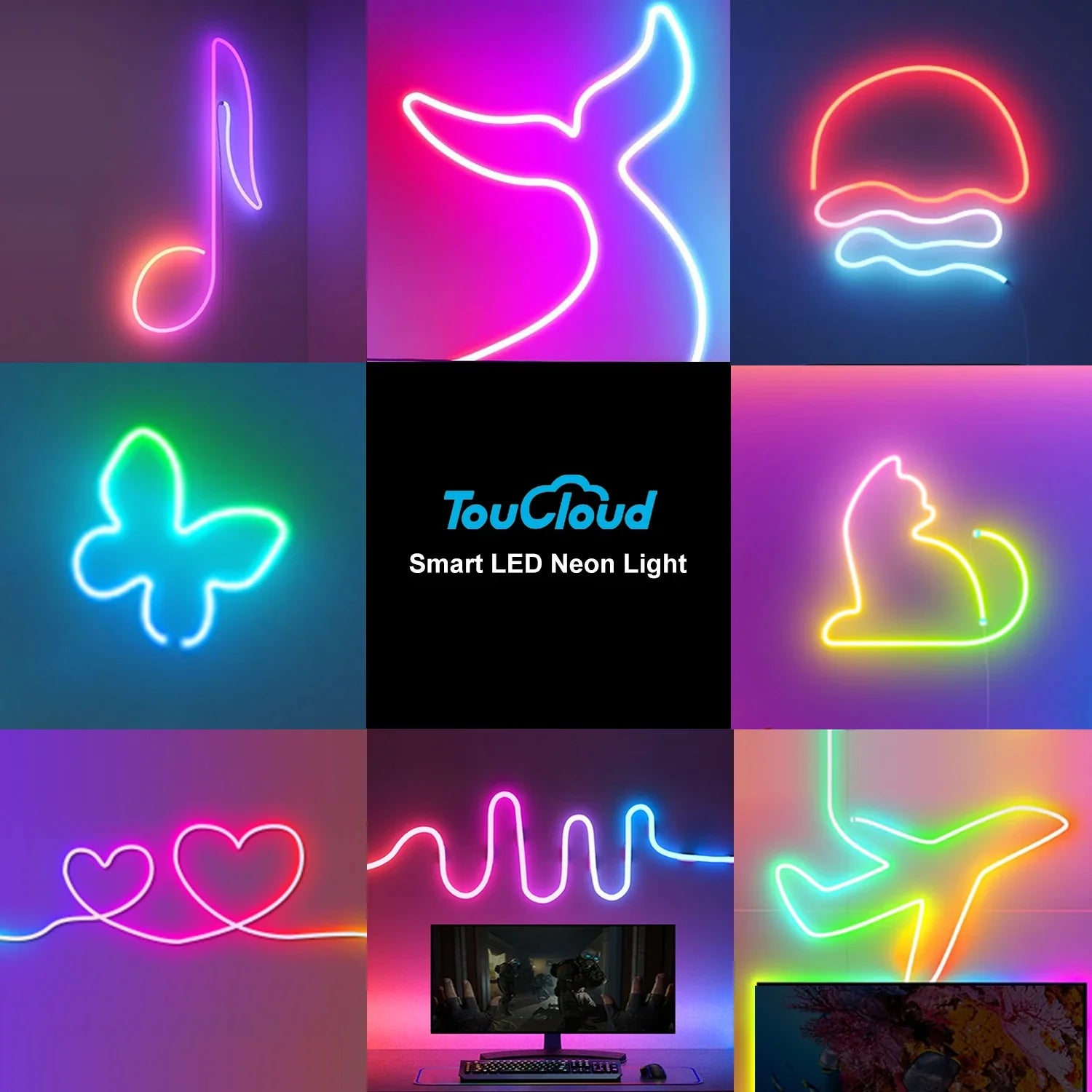 GlowBeat | Neon Muziek Sync LED Stripverlichting - RGB kleur veranderende LED verlichting voor TV, Kamer, Home Decor, USB-aangedreven