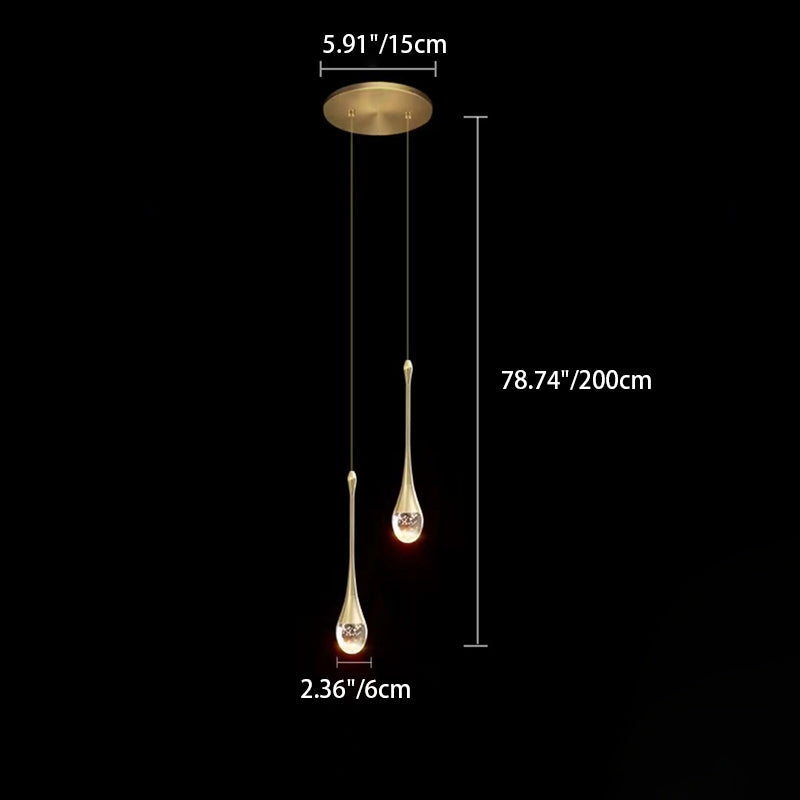 GlimmerDrop | Kristallen LED-kroonluchter, modern waterdruppelontwerp voor woonkamer en slaapkamer