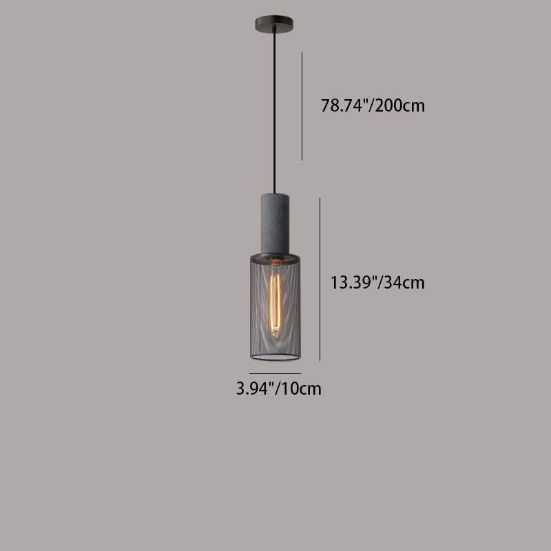 Aether | Eigentijdse industriële hanglamp - Moderne cilindervormige plafondlamp voor woonkamer & keuken