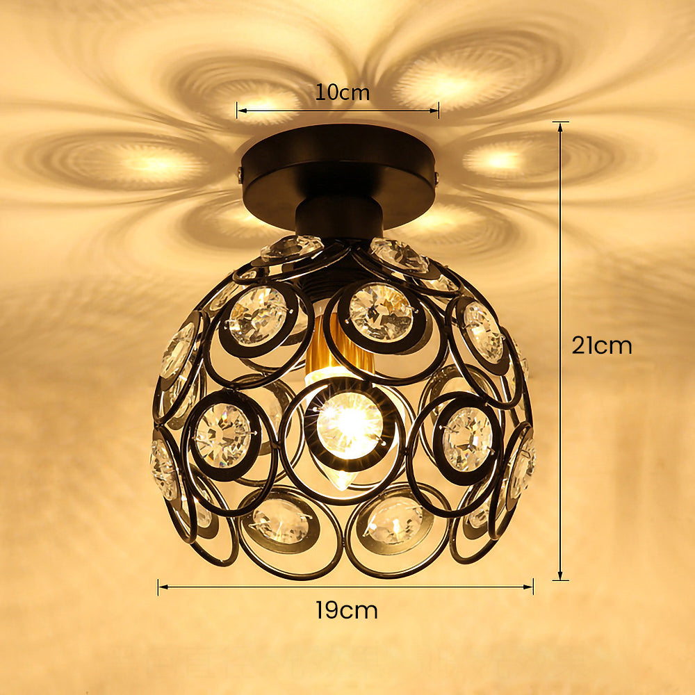 Luxoria | Mini kristallen plafondlamp - Elegant, sprankelend ontwerp