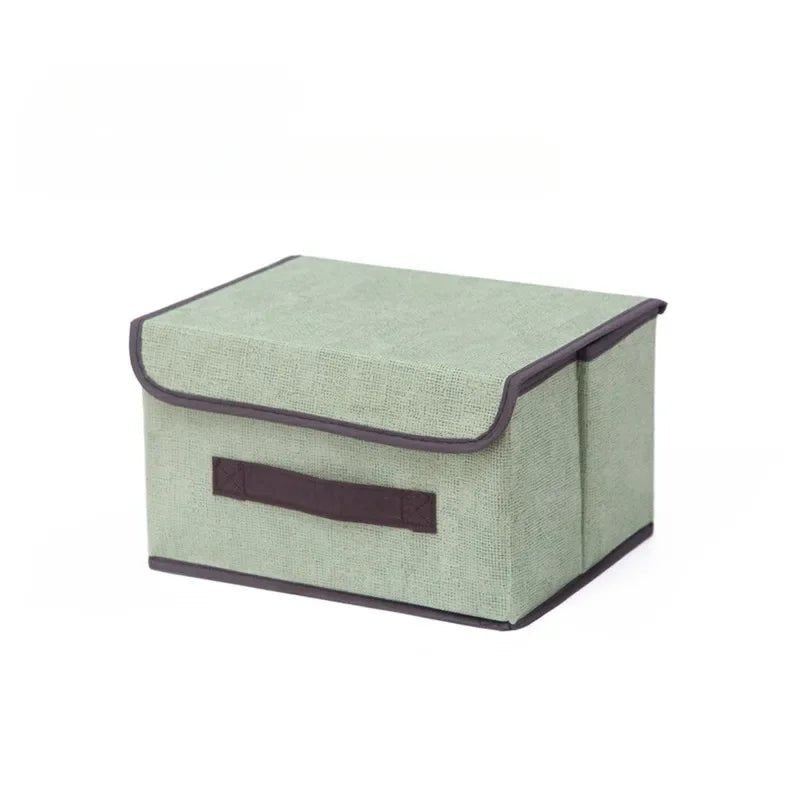 FoldaBox | Opvouwbare opbergbox met deksel – inklapbare stoffen opbergmand, kledingkast organizer
