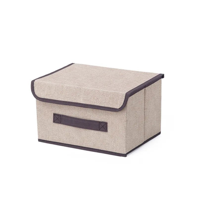 FoldaBox | Opvouwbare opbergbox met deksel – inklapbare stoffen opbergmand, kledingkast organizer