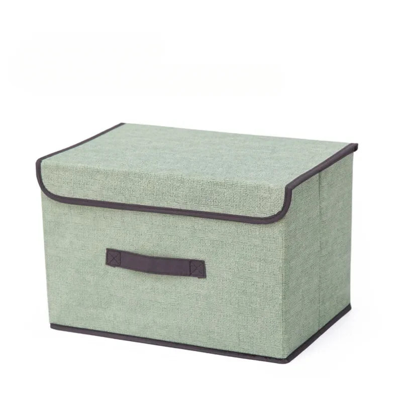 FoldaBox | Opvouwbare opbergbox met deksel – inklapbare stoffen opbergmand, kledingkast organizer