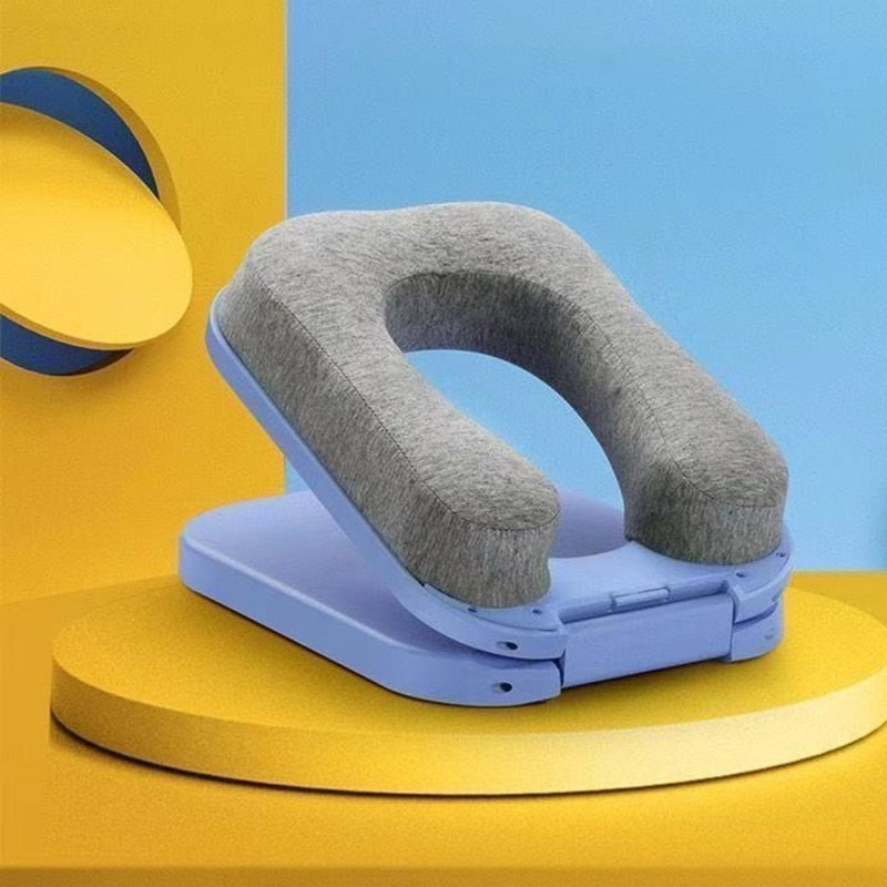JetPillow | Verstelbaar opvouwbaar reiskussen – Comfortabele neksteun voor in het vliegtuig