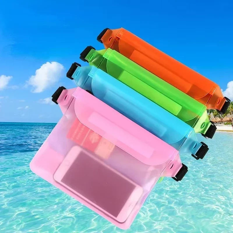 SplashSafe | Waterdicht heuptasje - Drievoudig afsluitbaar, transparant droogtasje voor smartphone