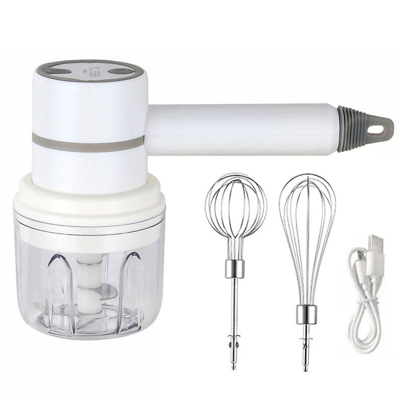 MixWhisk | Snoerloze 2-in-1 elektrische handmixer en voedselmolen