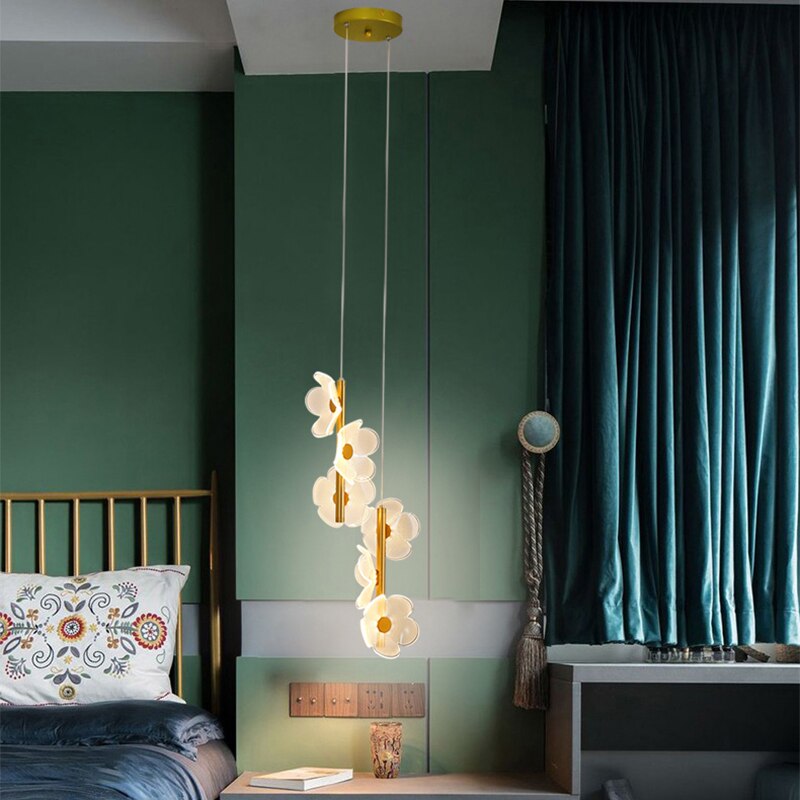 ChicFloret | Luxe Acryl Bloem Hanglamp - LED Opknoping Inrichting voor Woonkamer & Slaapkamer Decor