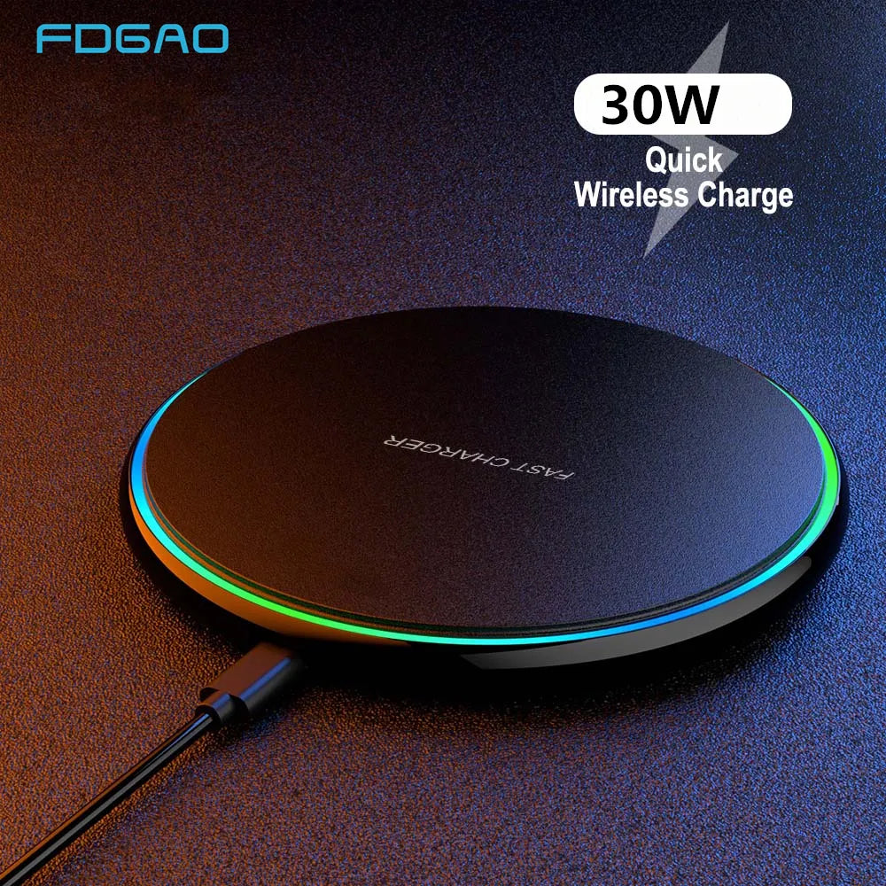 AmpPad | 30 W draadloze snellader – USB-C-laadstation