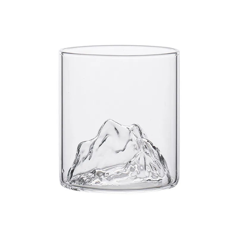 BourPeak | 3D berg whiskeyglas - Unieke bourbon beker voor likeur, Scotch, Old Fashioned