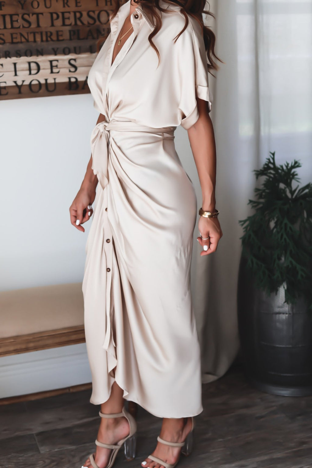 Haliara |Dames Luxe Maxi Wikkeljurk – Elegante Zwierige Wikkeljurk
