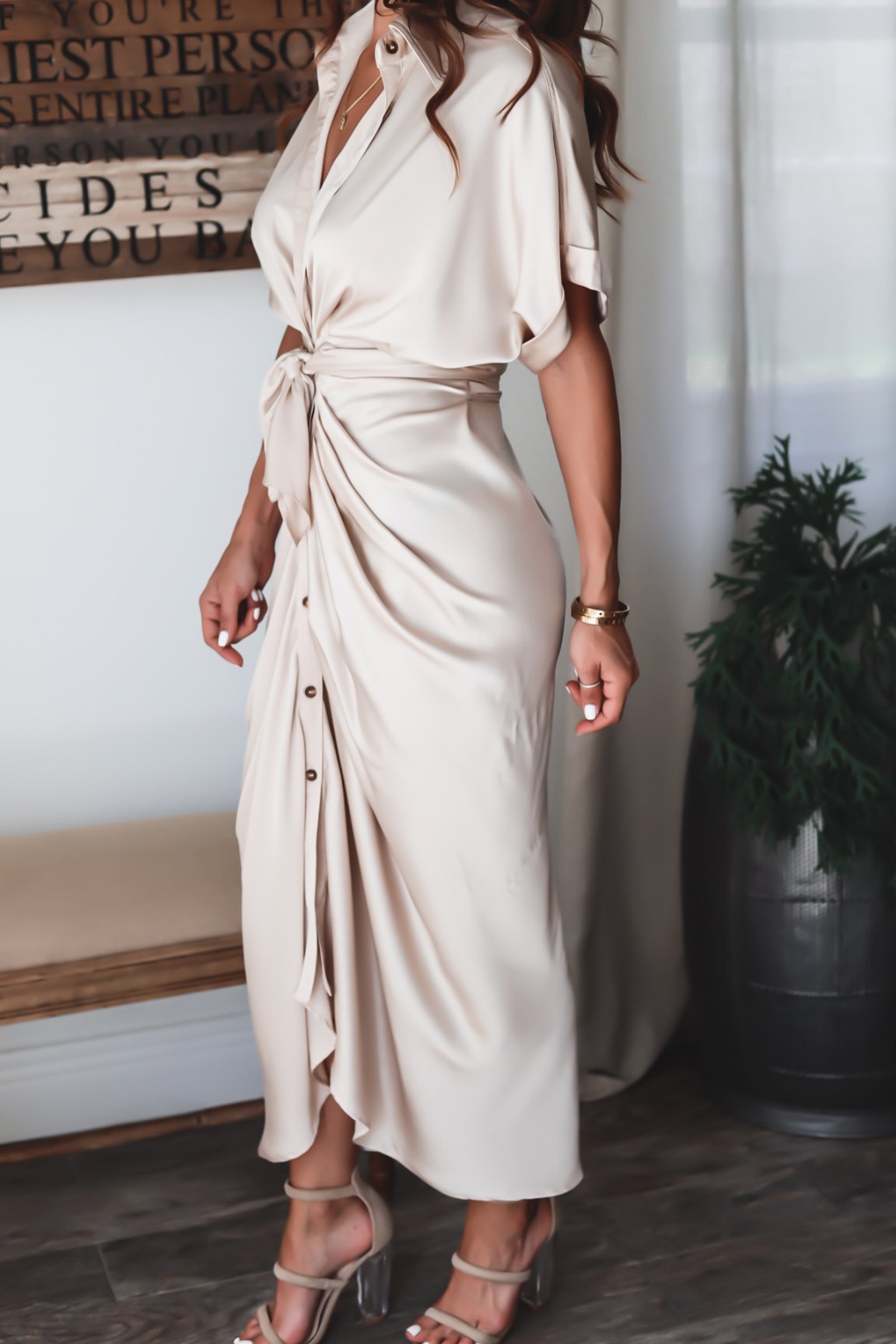 Haliara |Dames Luxe Maxi Wikkeljurk – Elegante Zwierige Wikkeljurk