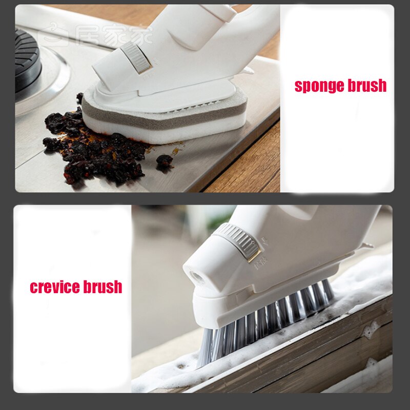 TotalClean | 4-in-1 multifunctionele schoonmaakborstel - zuigmond, spons, spleetmondstuk