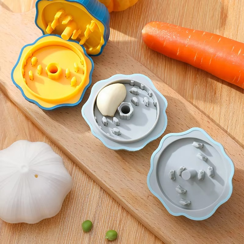 CloveCrush | Easy-Twist Knoflookpers - Voedsel-kwaliteit Plastic Knoflook Kruidnagel Vormige Breker & Snijder