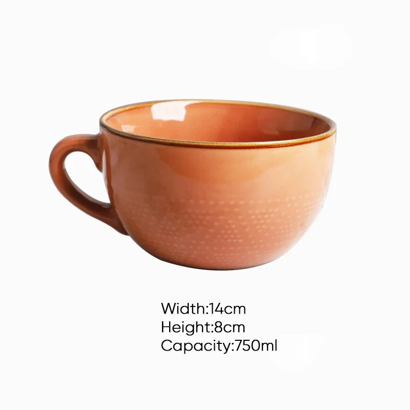 MajestiCup | Elegante keramische mok, hoge capaciteit, kleurrijk ontwerp