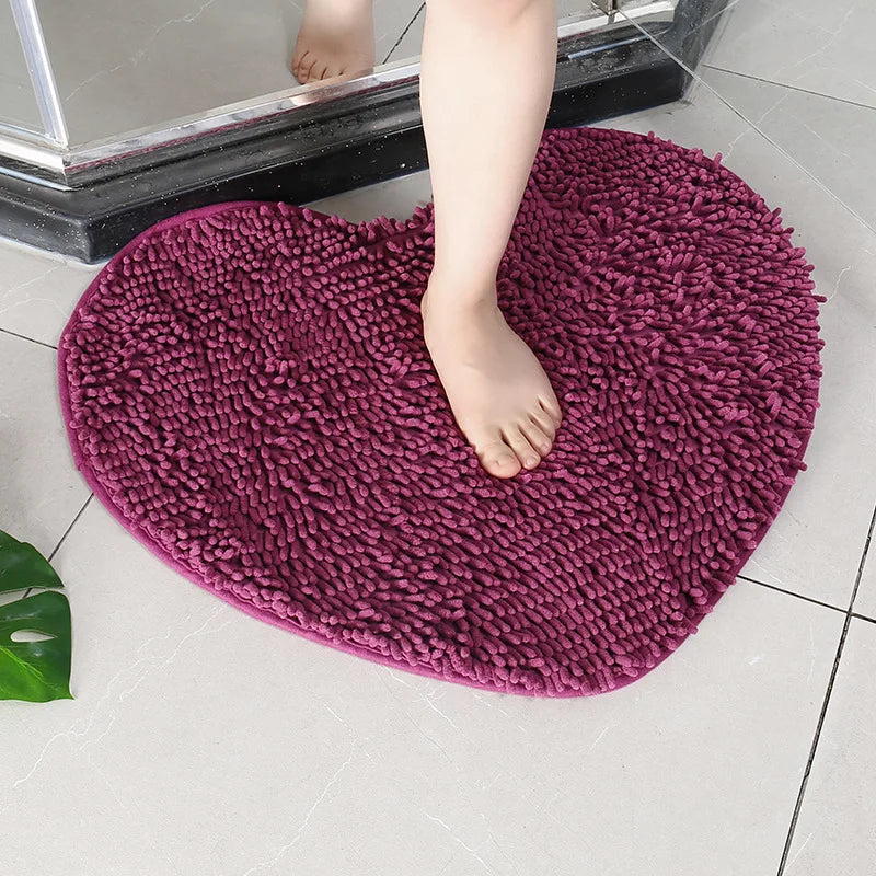 AbsorbHeart | Hartvormige absorberende badmat van microvezel, antislip