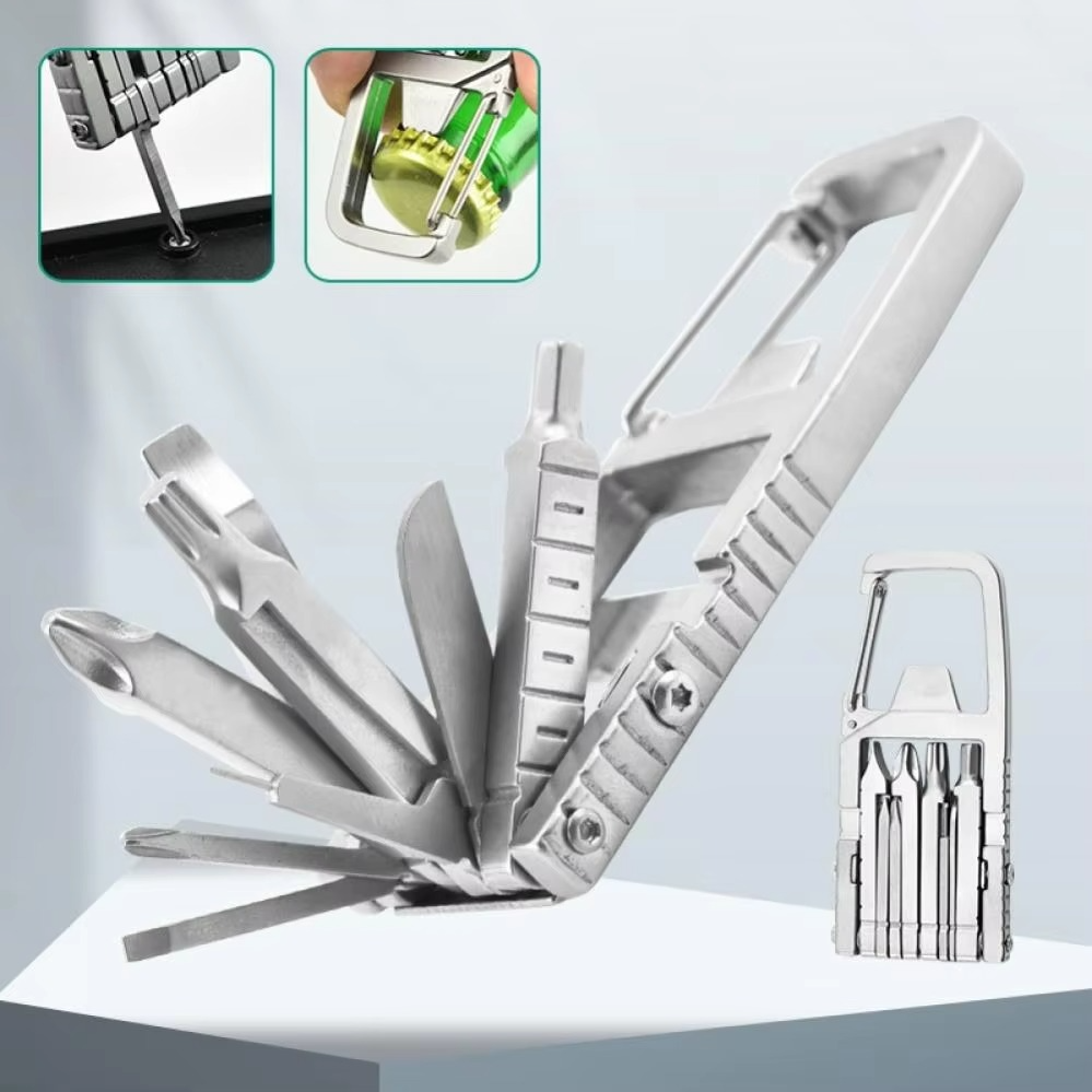 HandiX | 12-in-1 mini multitool  sleutelhanger, flesopener en schroevendraaier (5 stuks)