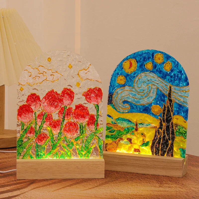 PaintLume | DIY acrylglas Schilderen Nacht Licht Set - Creatieve Kunst Ambacht met LED-licht