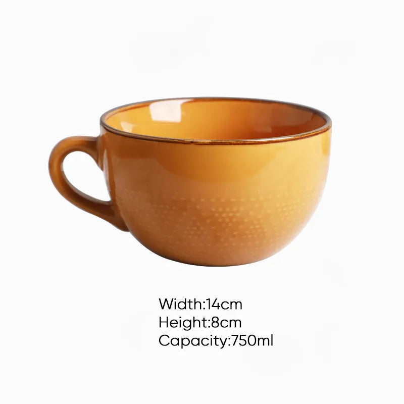 MajestiCup | Elegante keramische mok, hoge capaciteit, kleurrijk ontwerp