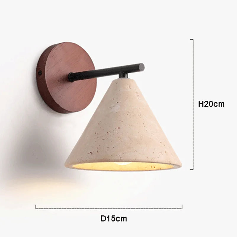 TerraLume | Natuurstenen wandlamp - Travertijn LED armatuur