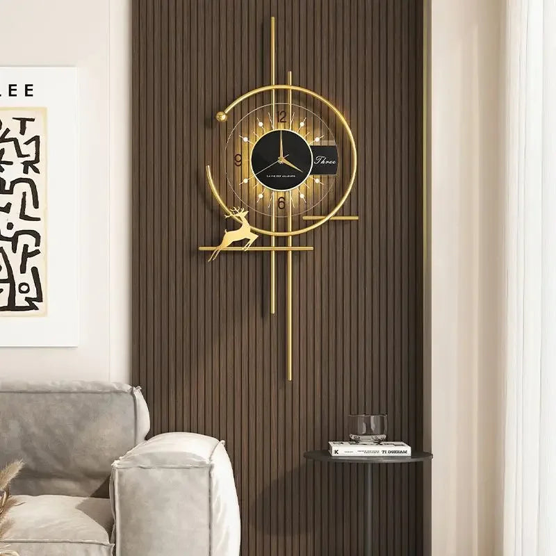 GlimmerClock | Artistiek elegante klok met gouden touch