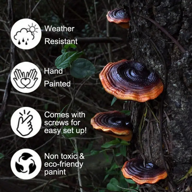 MysticSpore | Fee Donkere Paddestoel Decor - Betoverend Fantasie Paddestoel Beeldje voor Huis en Tuindecoratie