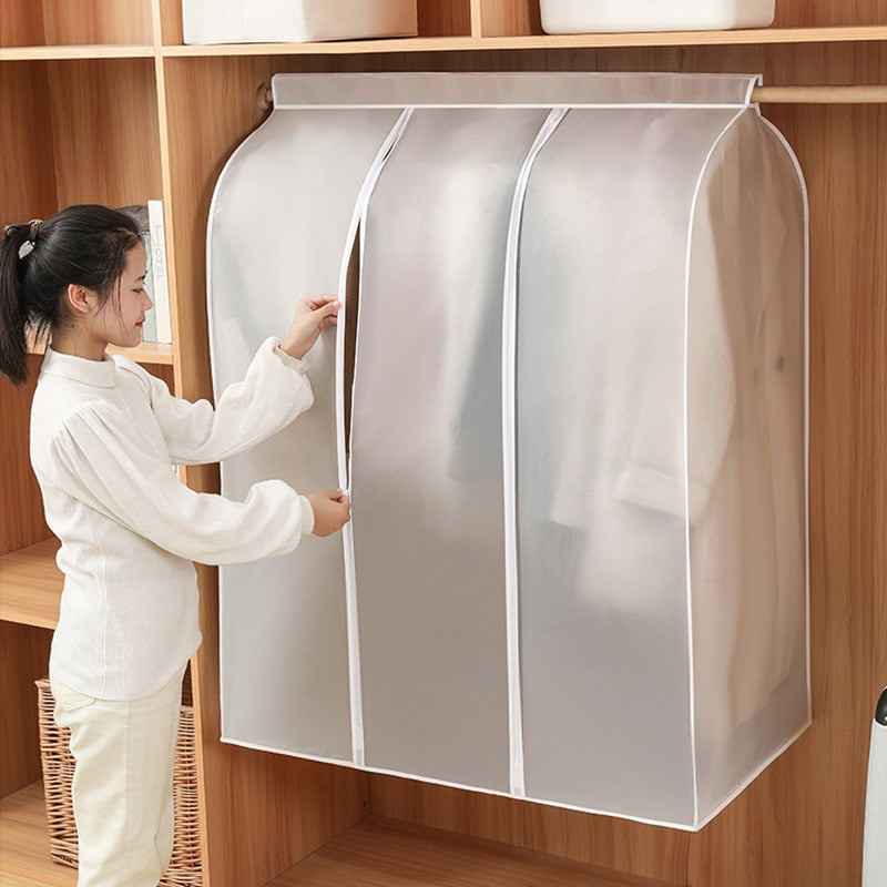 ClosetCocoon | Stofdichte kledinghoes - Ademende garderobe-organiser, Transparant & Opvouwbaar