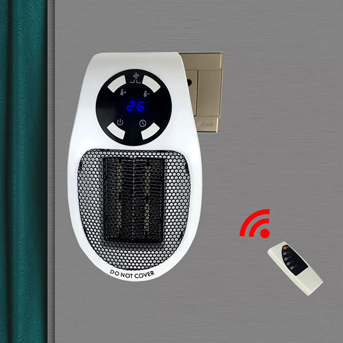 HeatBreeze | Draagbare elektrische ventilatorkachel met afstandsbediening – snelle verwarming