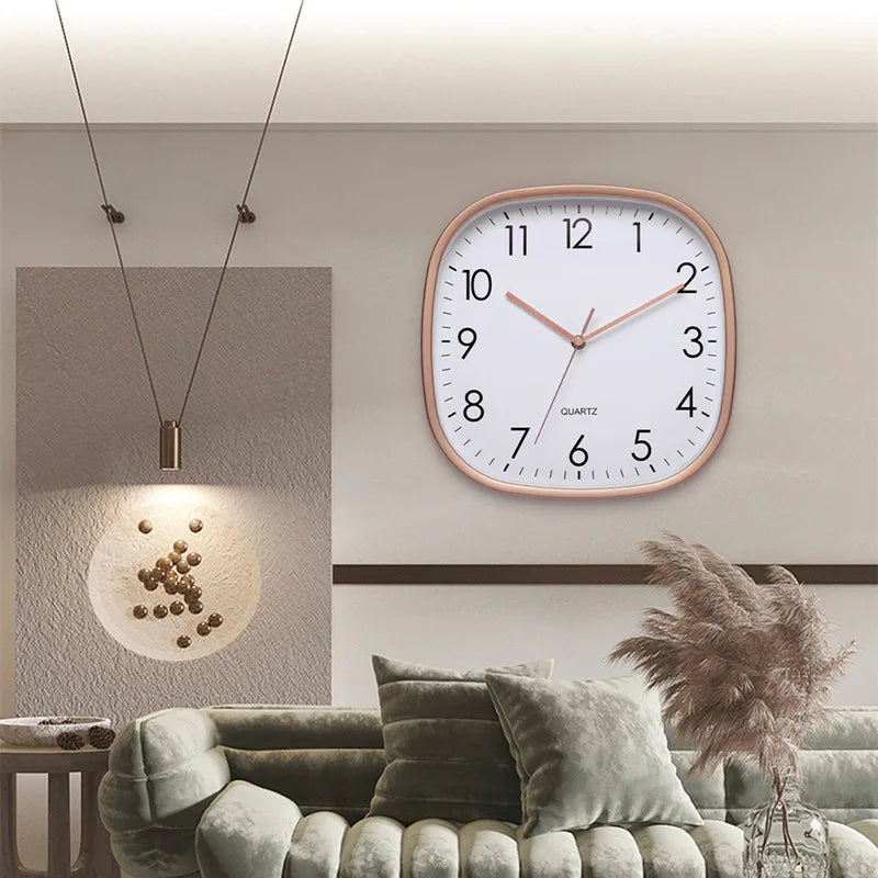 Chronix | Eenvoudige vierkante wandklok voor slaapkamer en woonkamer, moderne wanddecoratie