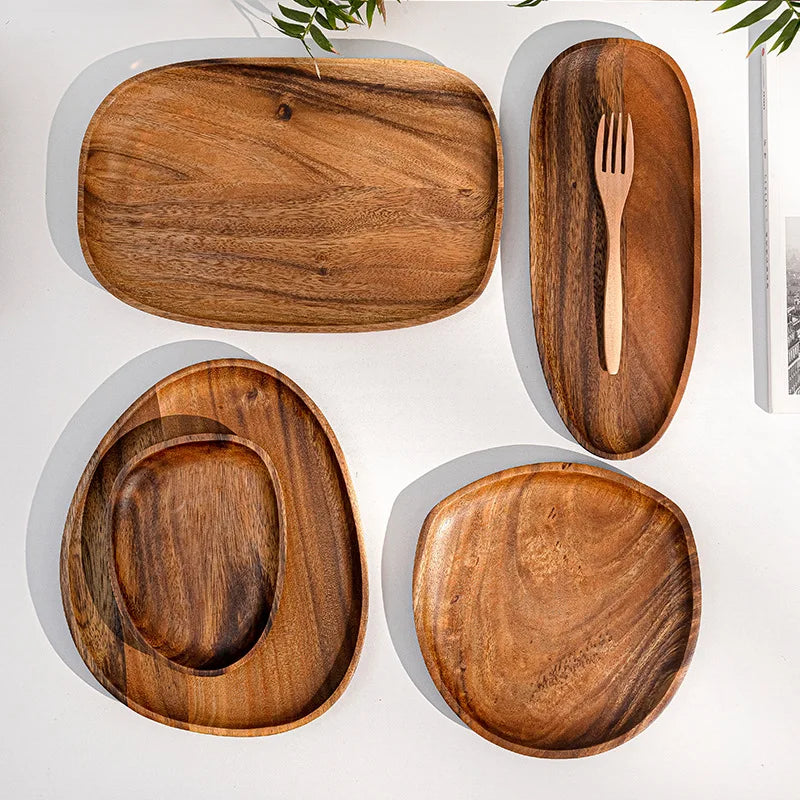 OakWare | Houten Borden – Eco-vriendelijk, Handgemaakte Wildwood Tafelware voor Serveren & Decoratie