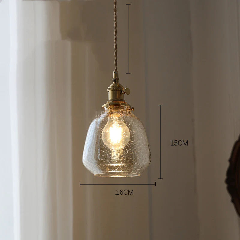 NostalgiaLuxe | Vintage elegante glazen hanglamp