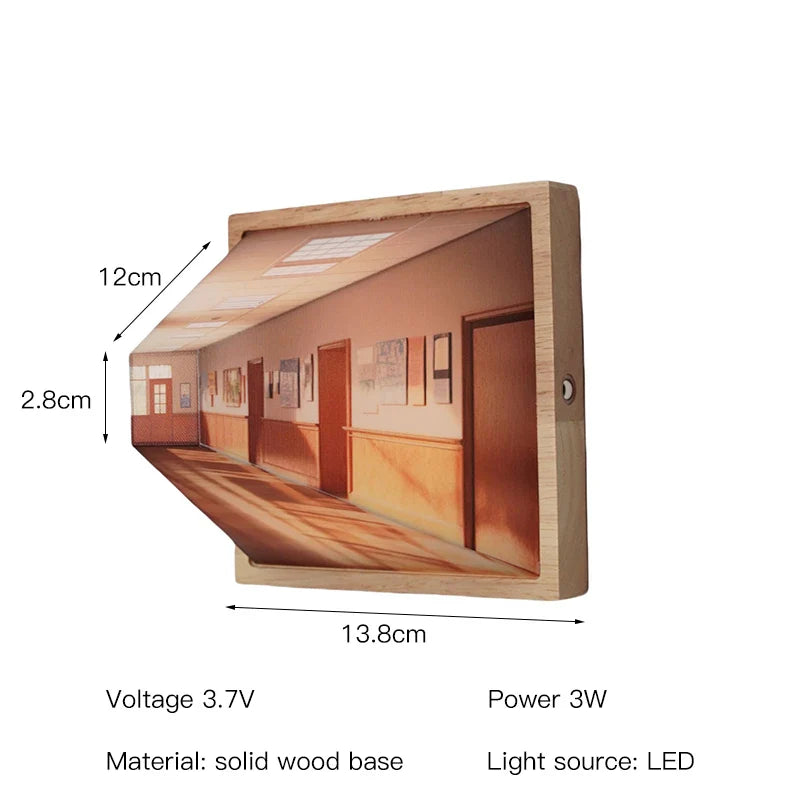 DimenLamp | 3D Muurkunst LED Lamp - Modern Nachtlampje voor Thuisdecoratie & Geschenk