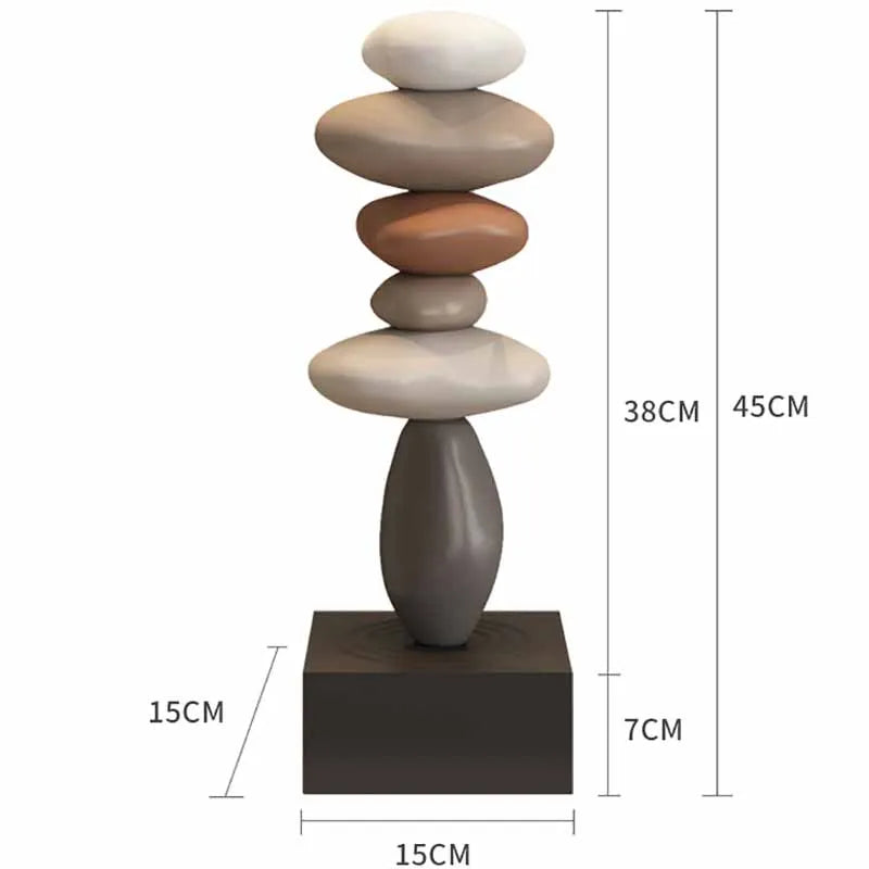 StillStones | Zen Steen Stapel Sculptuur - Rustgevend Balancerend Rotsdecor