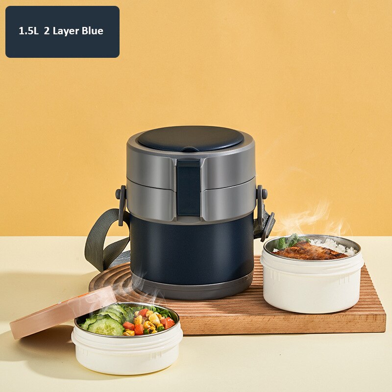 EcoBite | Roestvrijstalen lunchbox – Lekvrije, draagbare maaltijdcontainer